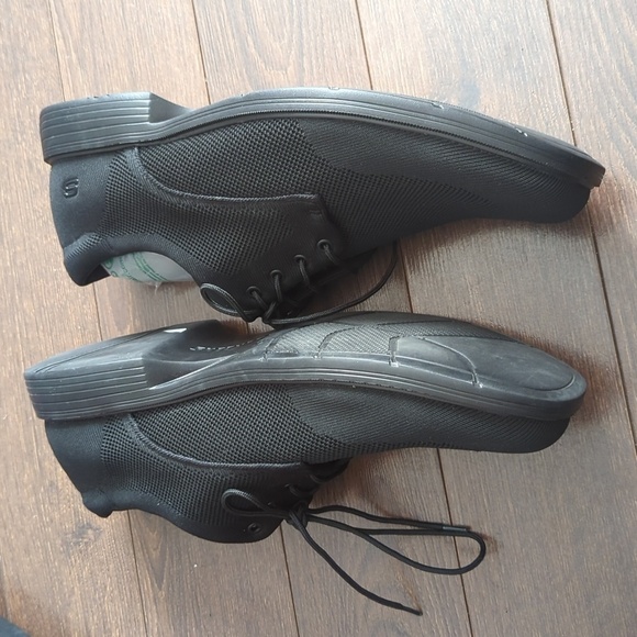 Skechers Caswell Aleno Black Knit Lace Oxford Dress Shoes 65127EWW Mens 15 Wide - Picture 7 of 15